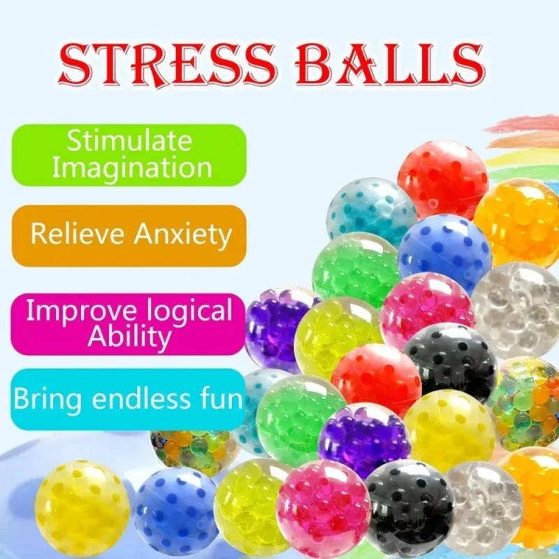 3.5cm Mini Stress Balls Squishy Toys - Sensory Fidget Toys for Kids Adults, Anti-Anxiety Stress Relief, Party Favors Gifts