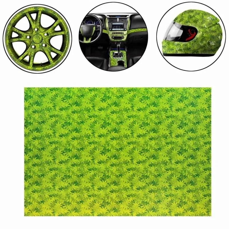 Green Leaves Hydrographic Film Water Transfer Printing Film Hydro Dip Film 50Cmx200cm