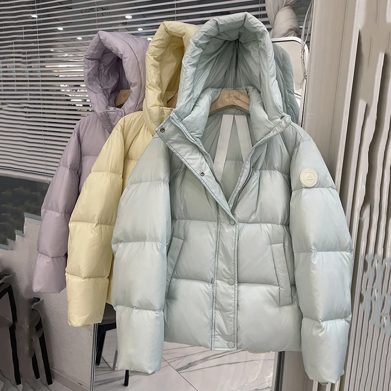 

Thickened Warm Hooded Hood Down Jacket Fashion Women Parker 2025 Winter New Women Duck Down High Quality Women Down Jacket H741
