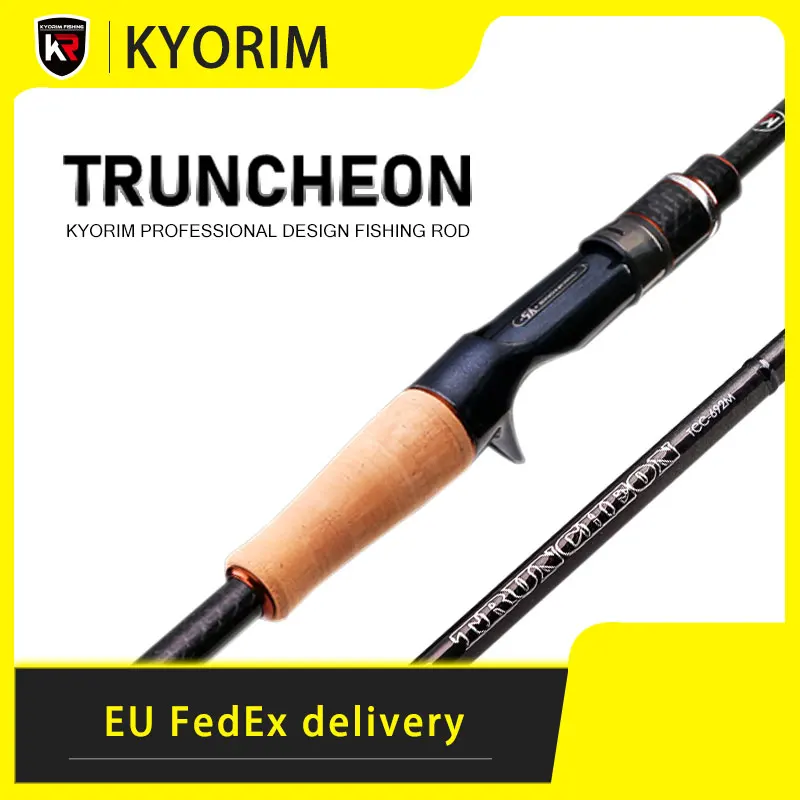 Kyorim TRUNCHEON BASS ROD TORAYCAR CARBON Fiber FUJI SIC GUIDE FuJi REEL SEAT FISHING Rods,2 Sections 682/702 Spinning/Casting