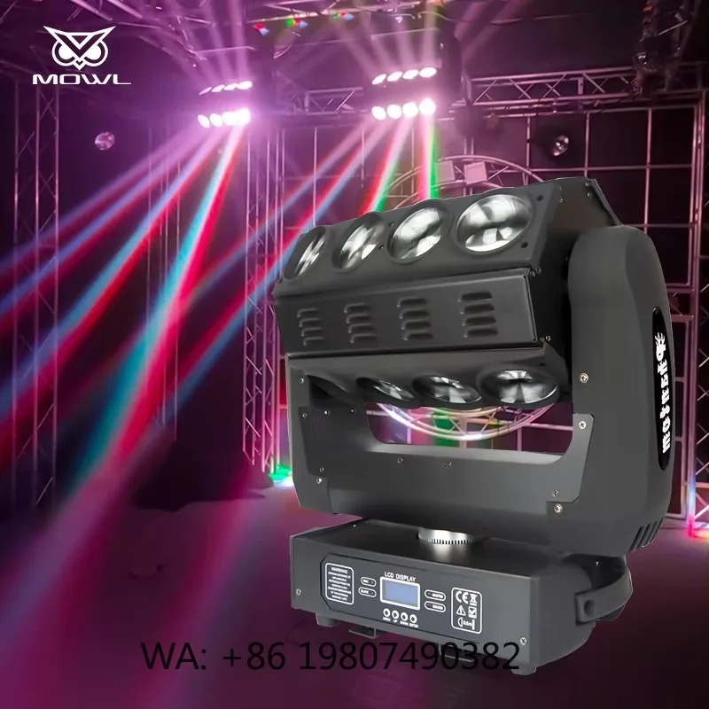 16x30W RGBW Infinite Roller LED Moving Head Projection Light DMX512 Beam Effect for Bar Party Room Dynamic Stage Light