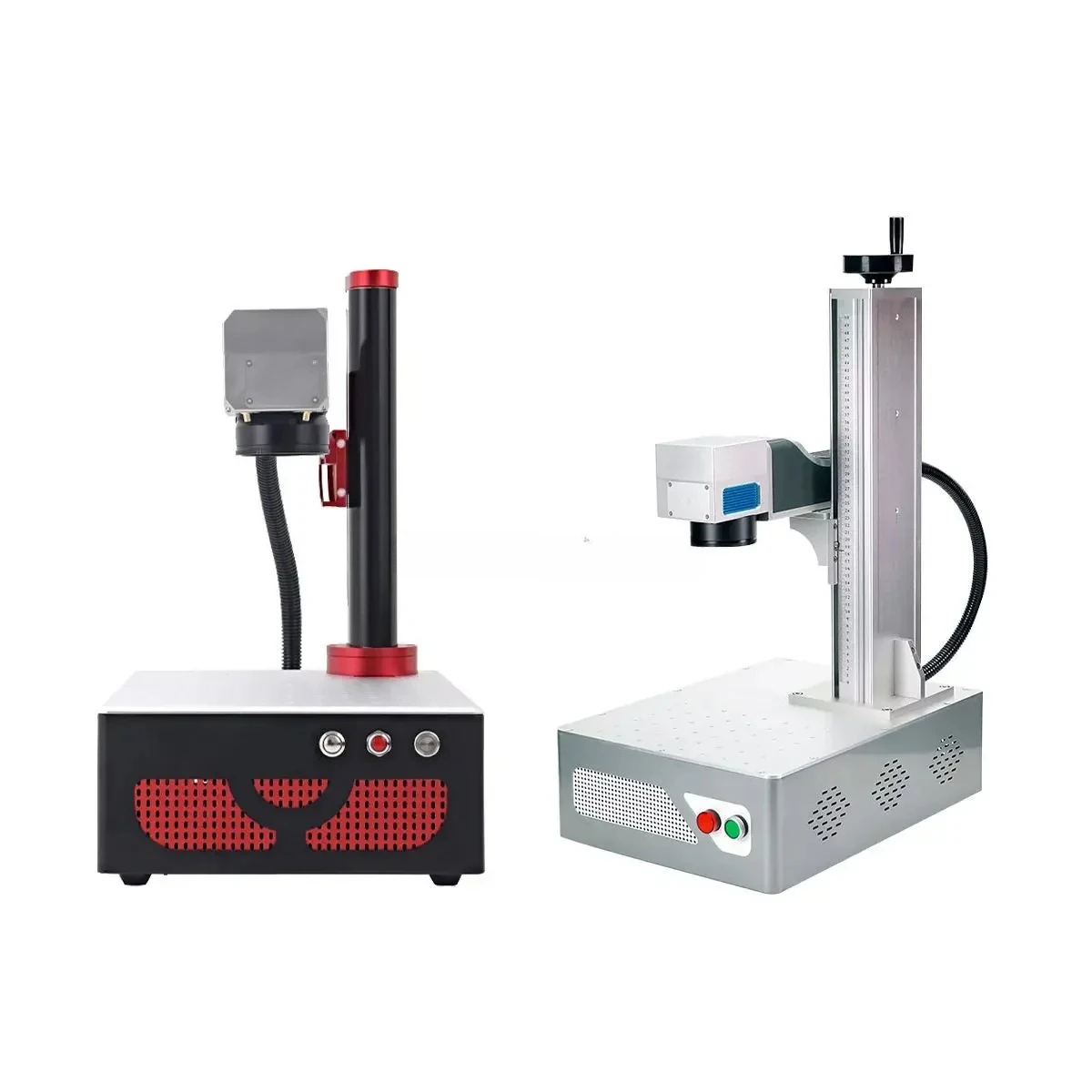 High-Accuracy 20W 30W 50W Fiber L aser Marking Machine Portable With EZCAD Control Software Supports AI BMP Formats For Home Use