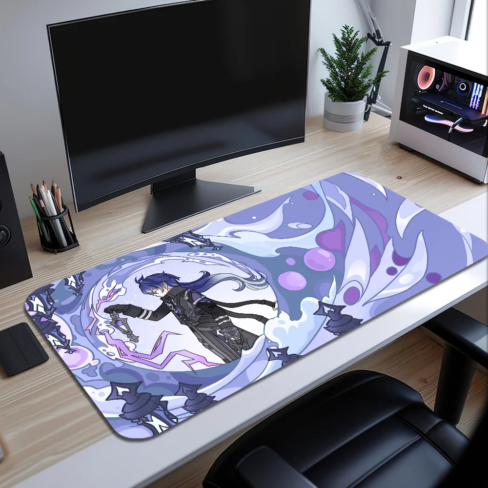 New Genshin Impact Nodkrai Varesa Mouse Pad Desk Mat Large Non-slip Anti-fray Keyboard Ergonomic Office Rubber PC Home Custom view 2