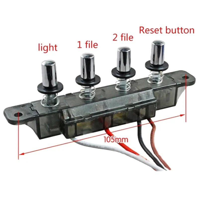 UNCL لوحة تحكم عالمية 4-زر غطاء محرك السيارة الطراز القديم الملحقات زر التبديل