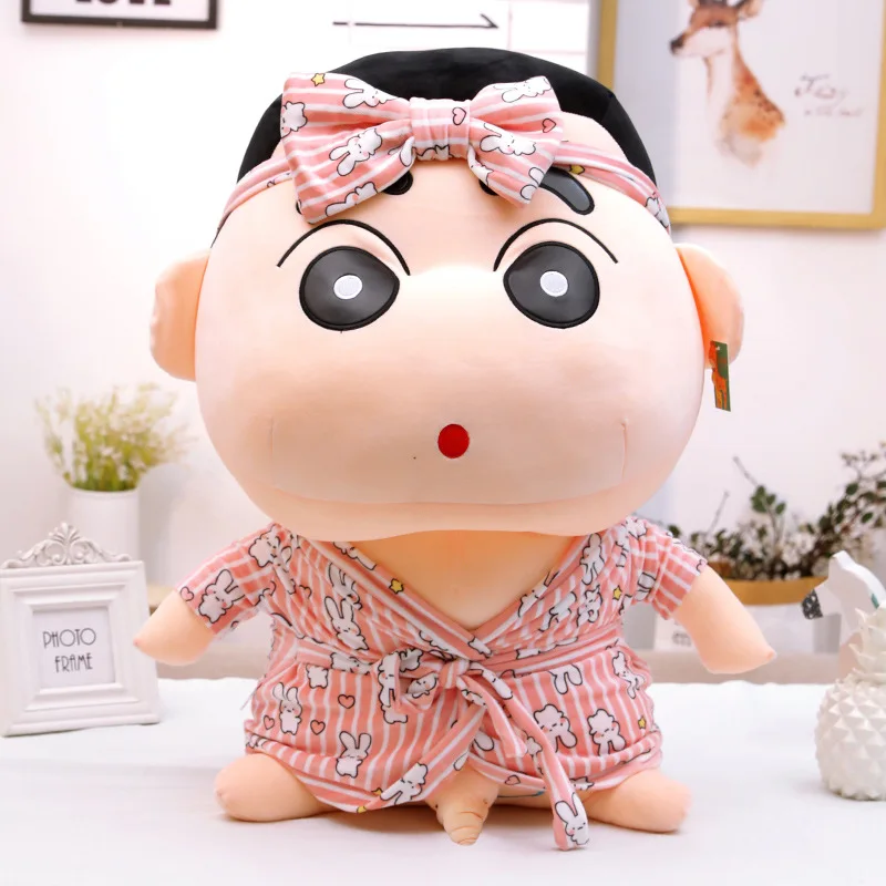 Kawaii Crayon Shin-Chan Pajama Doll Toy Cartoon Anime Night-Robe Cross-Dress Pillow Cushion Soft Accessories Christmas Kids Gift