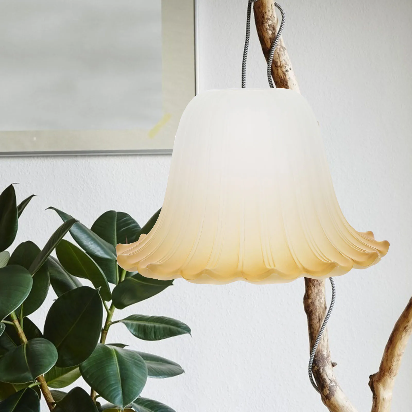 

Sturdy Glass Ceiling Lights Shade Canopy Cover for Chandelier Lamp Modern Design Smooth Surface Easy Assembly Home Office Decor