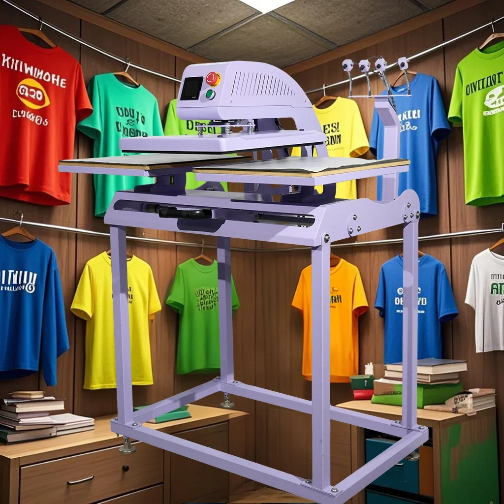 

High Efficiency Dual Station Heat Press - Precise Infrared 40x50 Positioning For Superior Heat Transfer