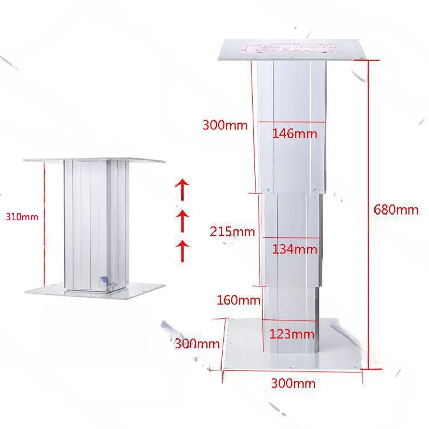 For Tatami Electric Lifting Table Max 80kg Lift Platform 310-680mm Automatic Adjustment Height 110-220VAC Aluminum