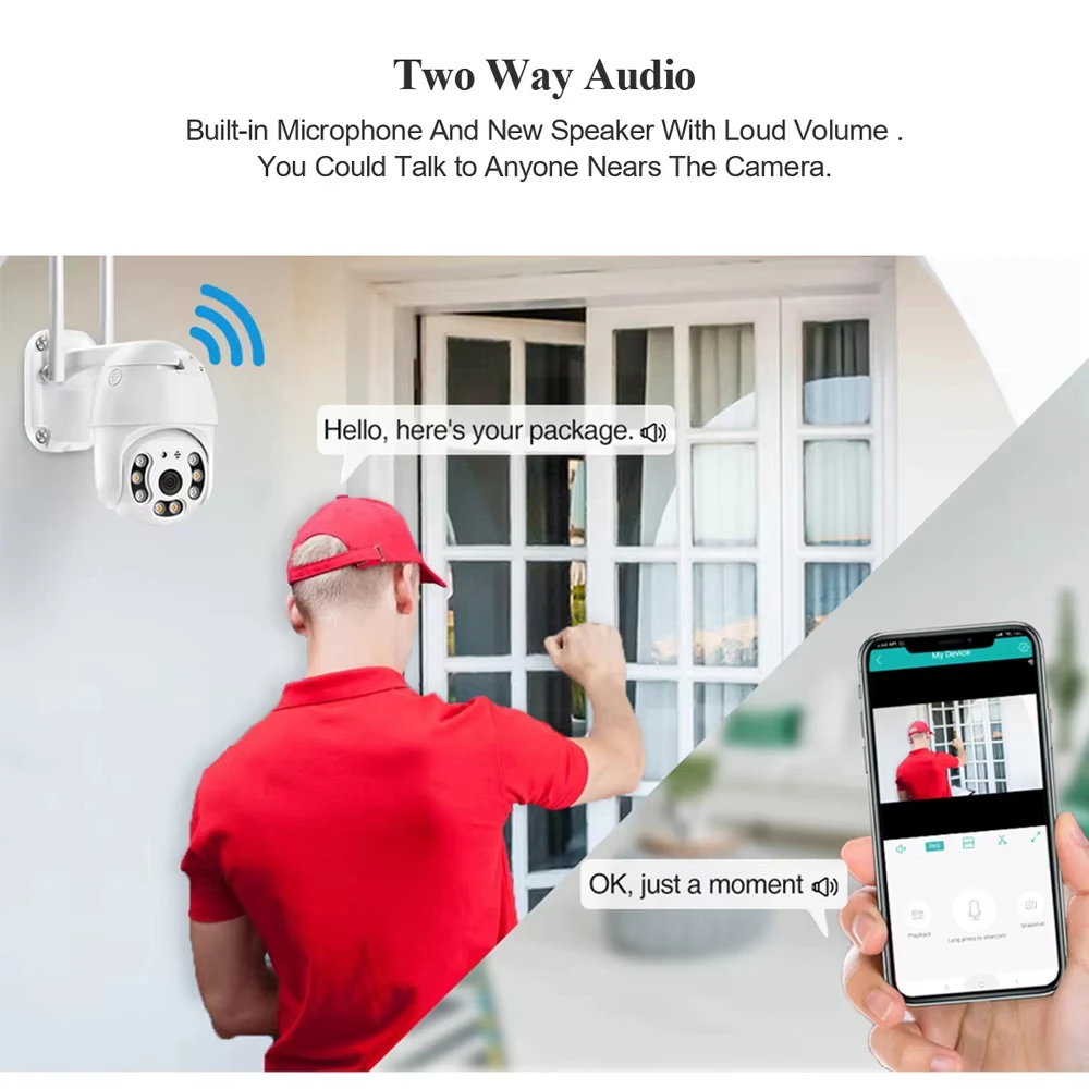 HD 3MP 5MP PTZ cámara IP inalámbrica vídeo CCTV vigilancia de seguridad WIFI cámara IP al aire libre AI Color alarma nocturna detección de movimiento