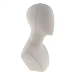 20'' Canvas Block Head for Wigs Making Manikin/ Nesclace Display