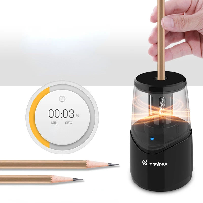 Imagem -05 - Apontador de Lápis Elétrico Automático Sharpen Mecânico para Lápis de Cor Escritório e Material Escolar Papelaria Navio Livre