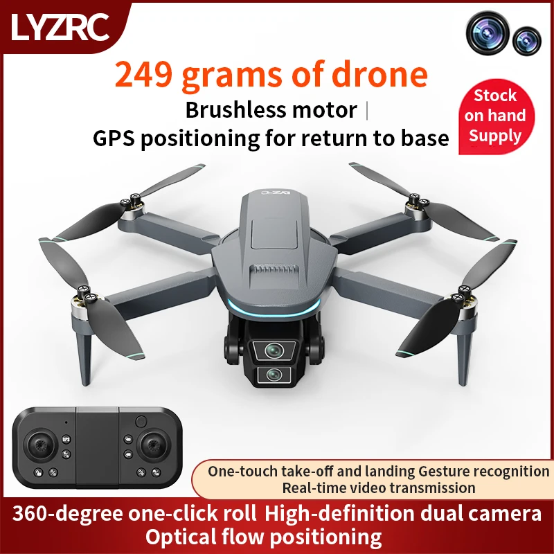 

Дрон L200 4K профессиональный с GPS, бесщеточным двигателем, 5G WiFi FPV, складной квадрокоптер 360° ° Игрушка с функцией обхода препятствий в подарок