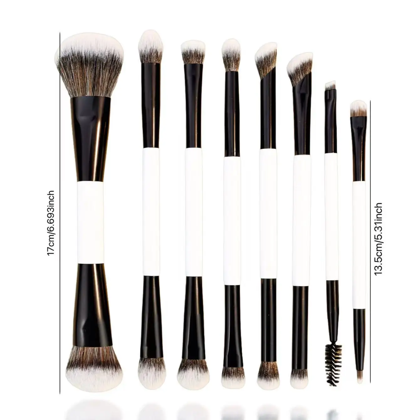 3/7/8本の両端メイクブラシセット、多機能両端メイクブラシ、ツーインワンメイクブラシセット、ファンデーションブラシ、チークブラシ、コンシーラーブラシ、アイブラシ、アイシャドウブラシ、ディテールブラシ、まつげブラシ、眉毛ブラシ、特に女の子や女性向け