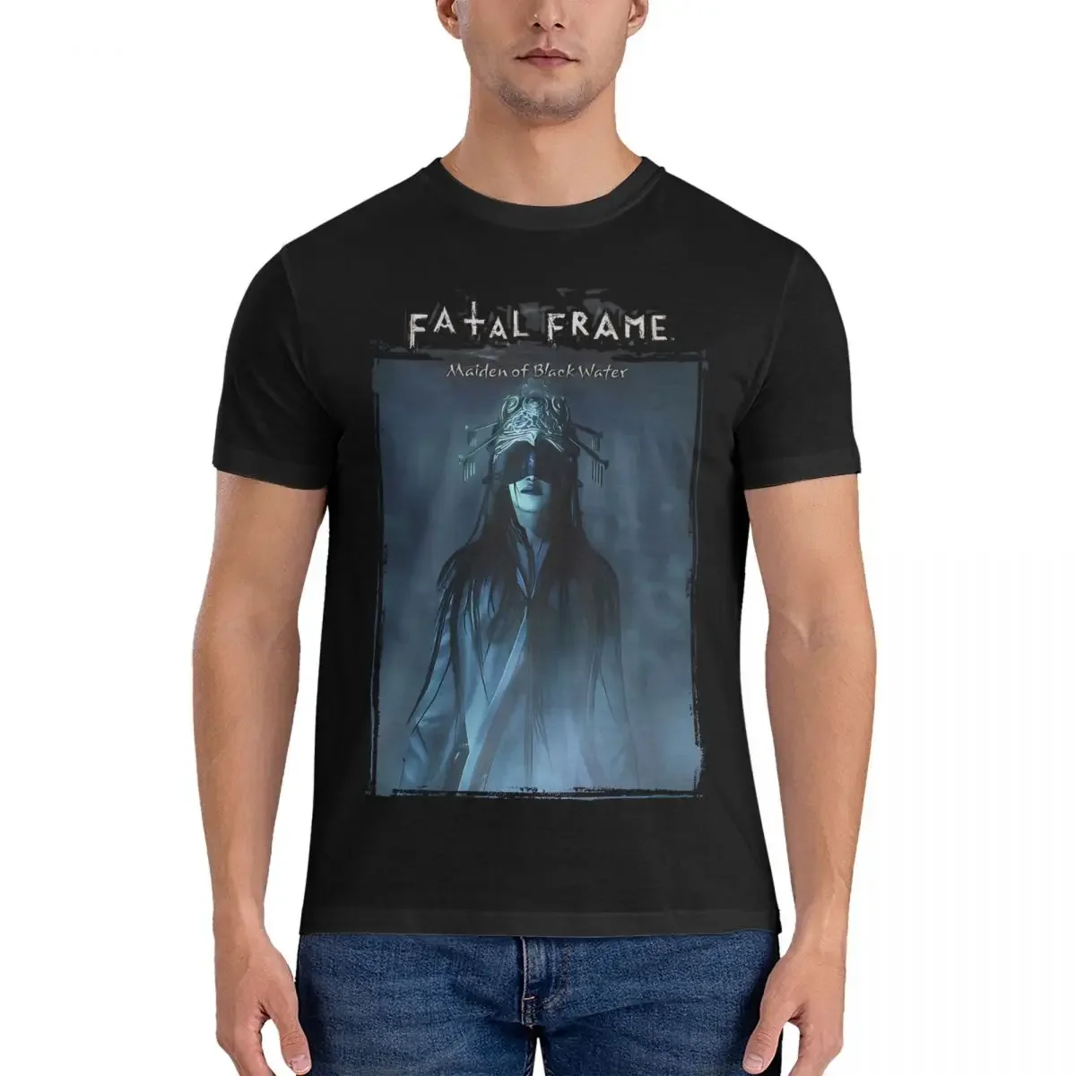 Men T-Shirts Poster Vintage 100% Cotton Tees Short Sleeve Fatal Frame T Shirts Crew Neck Tops Party