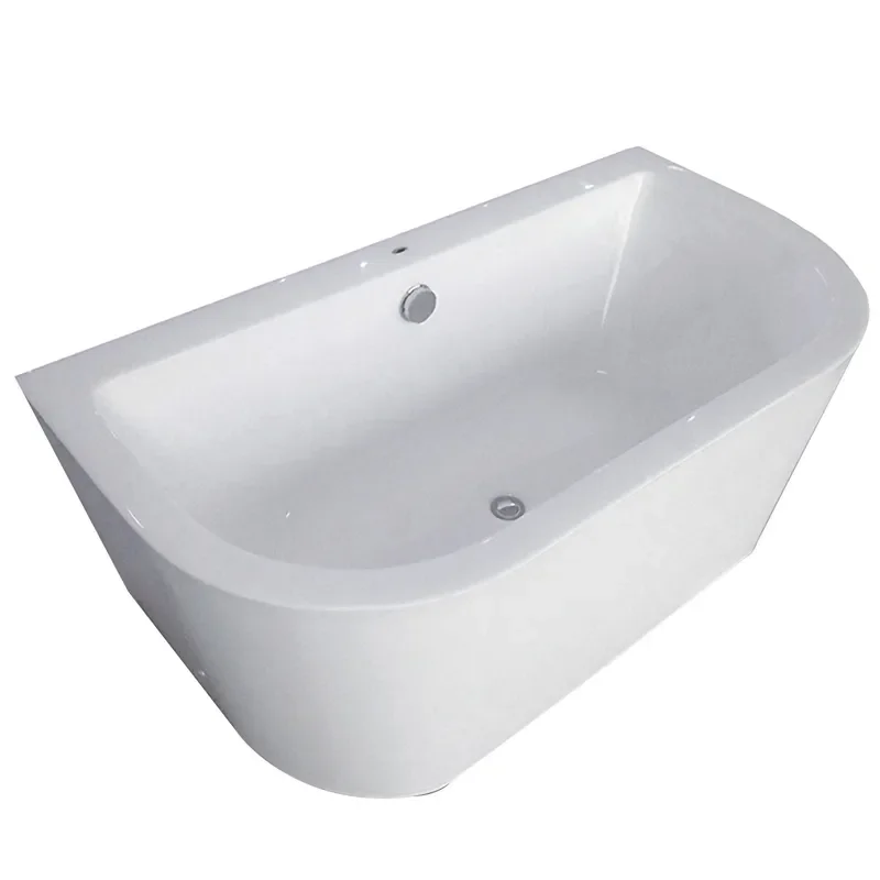 Deep Acrylic Bathtub for Small Apartment Hotel B&B Home Use Compact Soaking Tub