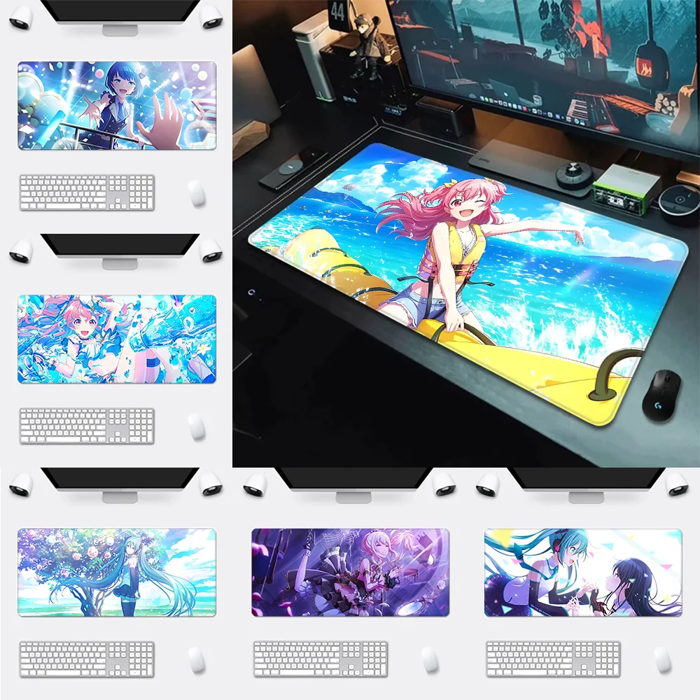 

Project Sekai Mousepad HD Printing Computer Gamers Locking Edge Non-slip Mouse Pad XXL90x40cm Keyboard PC Desk Pad