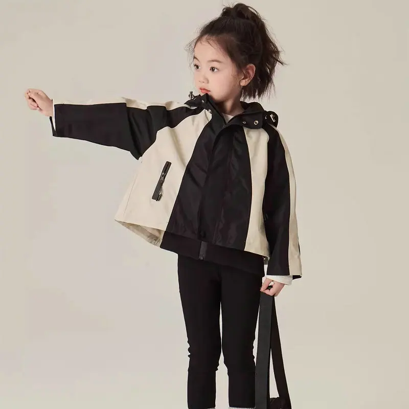 Boys Girls Padded Clothes Hooded Padded Cotton Thickened Windbreaker Jacket Jacket 2025 Autumn Winter New Children's Clothing