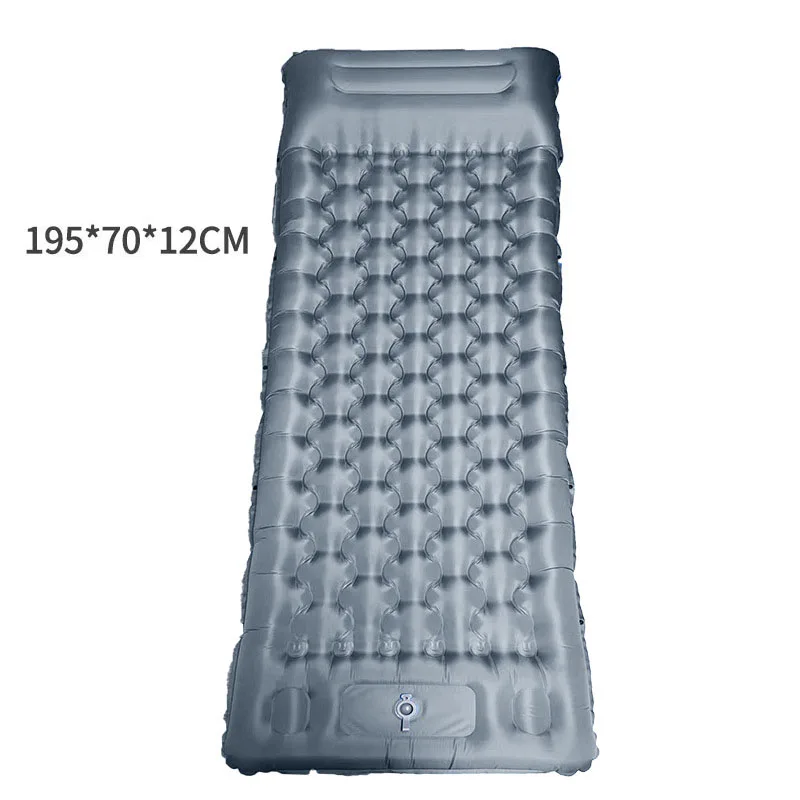 

Outdoor Camping Air Mattress Thicken Widen Single Sea Bed Picnic Portable Sleeping Pads Hiking Inflatable Mats 195x70x12cm