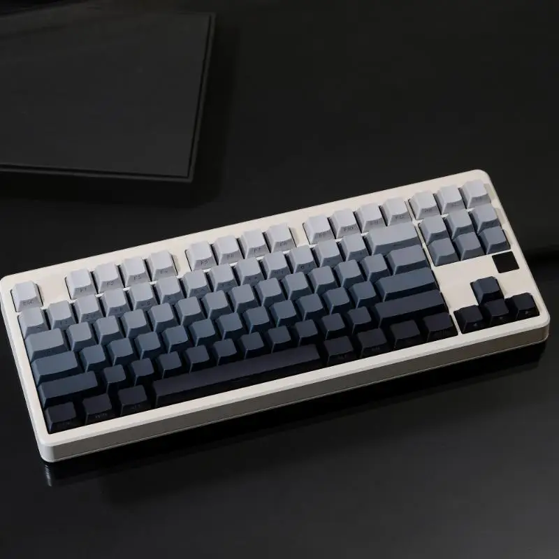 Teclas con gradiente K135, teclas con impresión lateral PBT, doble Color, translucidez, perfil OEM para interruptores MX, teclas para juegos