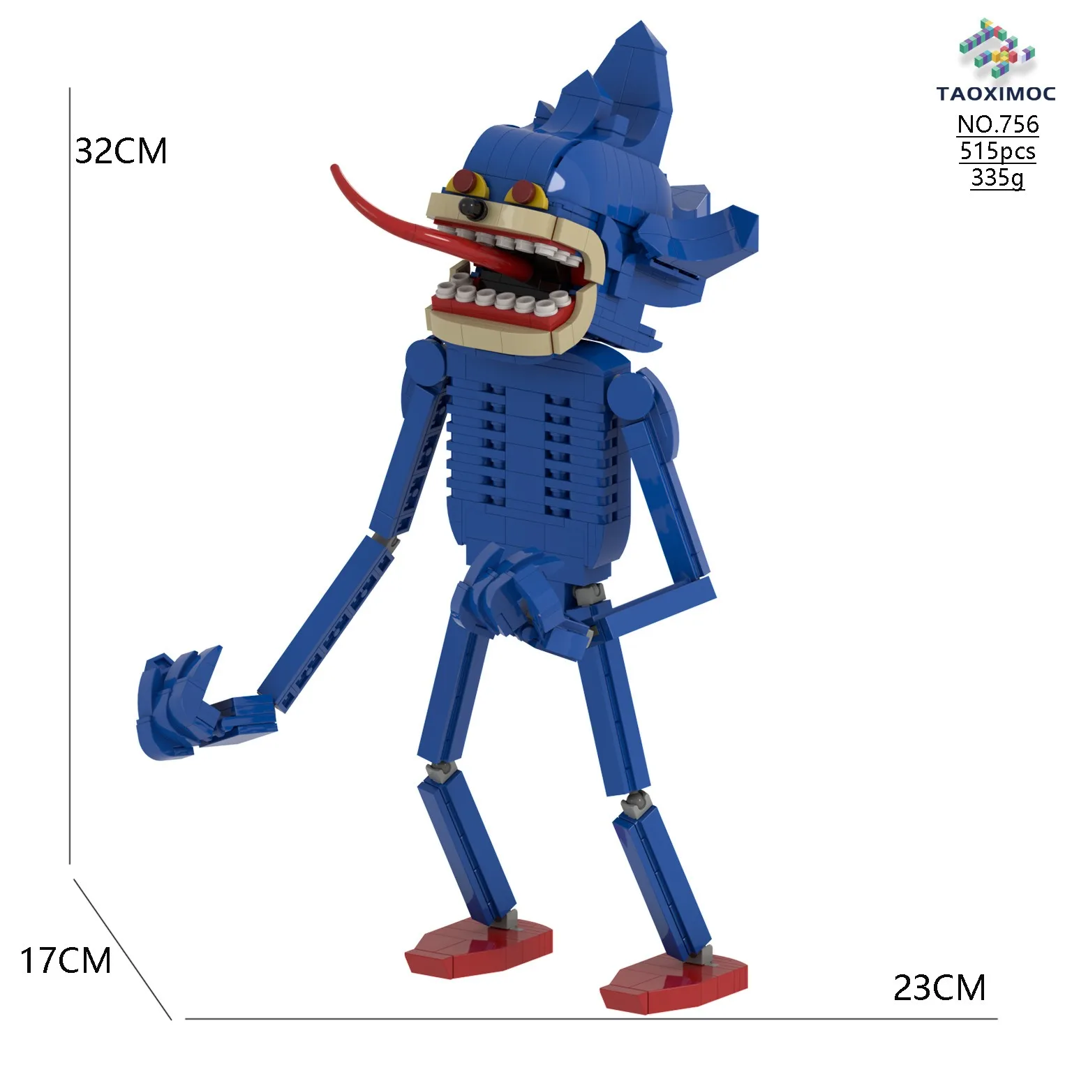 Classic Animated Character Sonices Model Building Block Horror Sinful Hedgehog Action Figure Assembling Bricks Toy Birthday Gift view 4