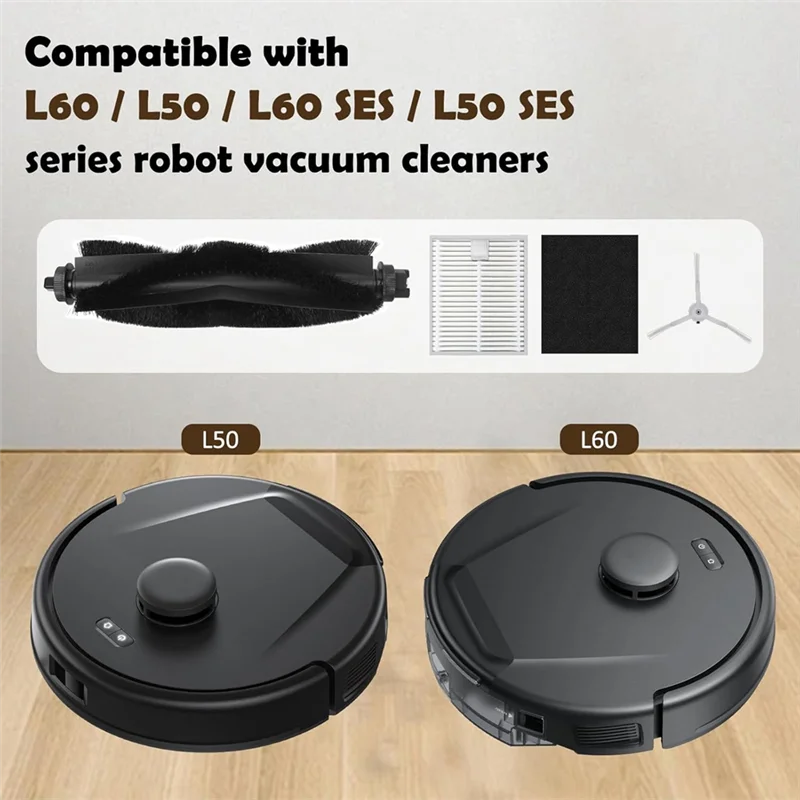 

Promotion!For Eufy L60 / L50 Robot Vacuum Replacement Kit: Includes Main Side Brushes And HEPA Filters