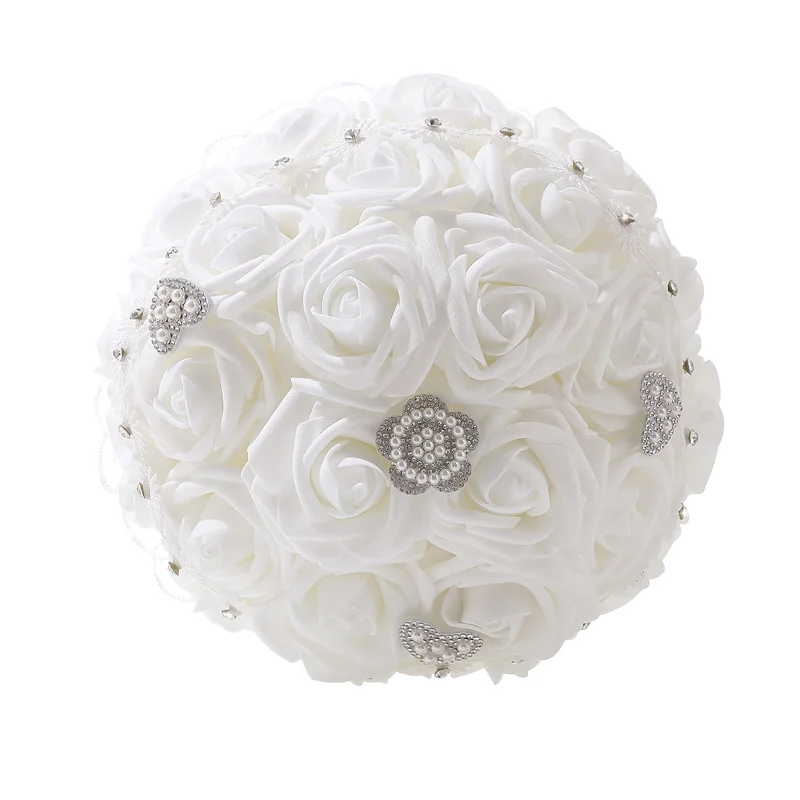 Beautiful Wedding Bouquet Bridal Bridesmaid Flower wedding bouquet artificial flower bouquet white bridal bouquets image 3