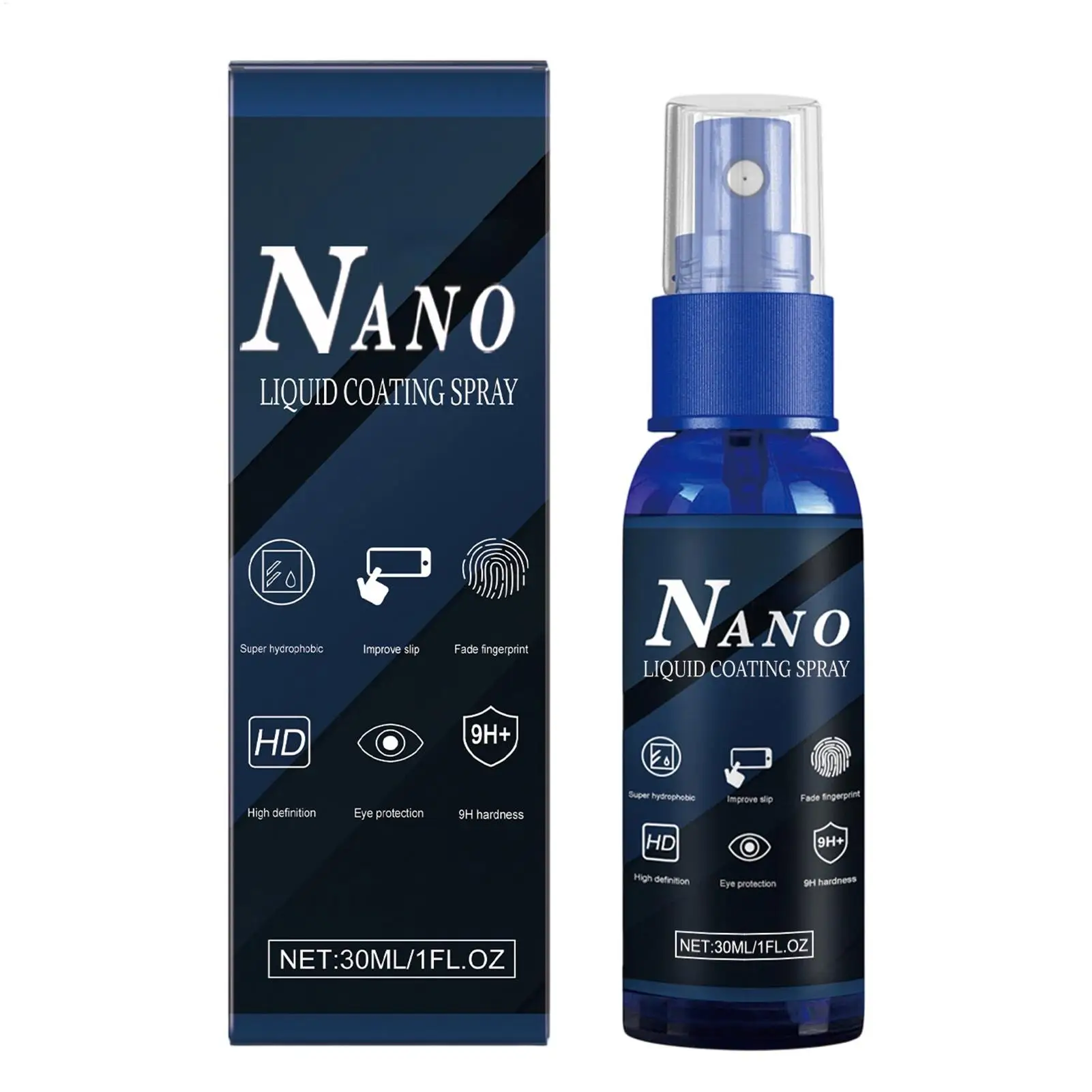 30ml Oleophobic Coating Liquid, Hydrophobic Anti-Fingerprint Screen Protector for Eyeglass Lenses, Phone, Tablet, Camera