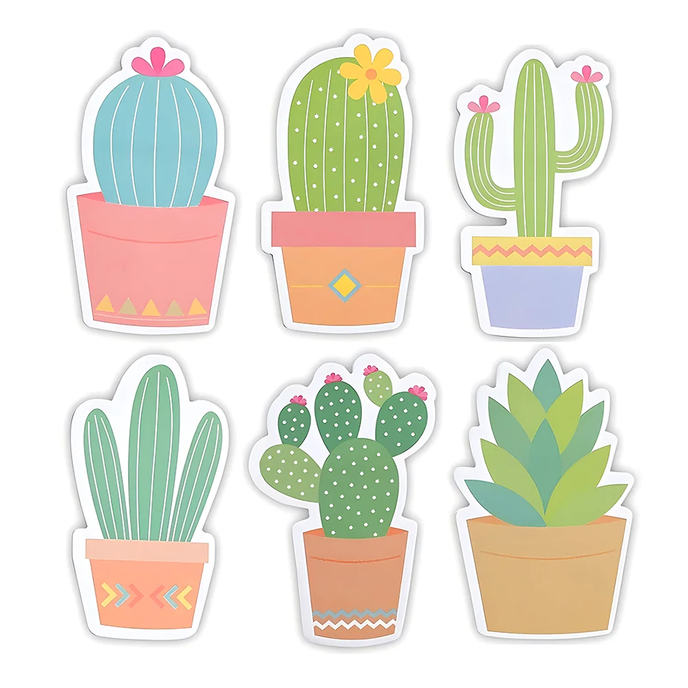 Korean Cute Cactus Sticky Notes Memo Pad Kawaii Post Notepad Writing Stickers Index Tab Stationery Book Decoration Diary Planner