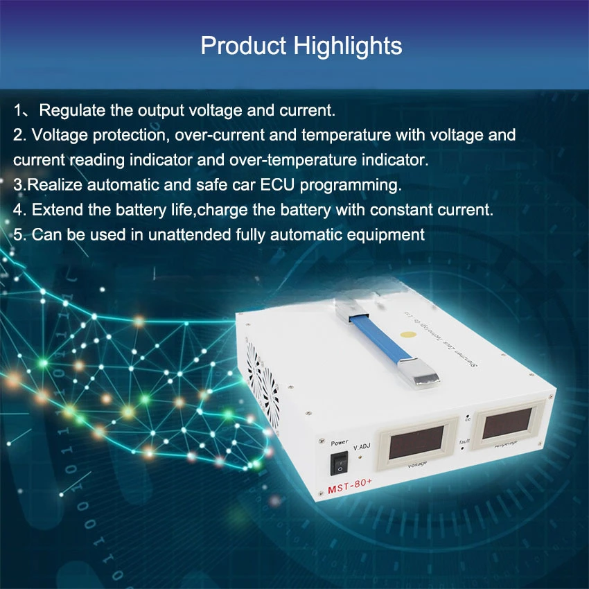Picture 5: MST-80+ Auto Car ECU Programming Coding Voltage Stabilizer MST 80+ Car Coding Power Charger Voltage Regulator 220V/110V