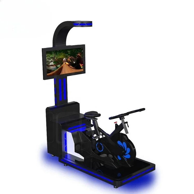 Indoor Vr Amusement Virtual Reality Theme Park 9D Vr Bike Vr Fitness Bike Simulator 9D Bicycle Motor Ride