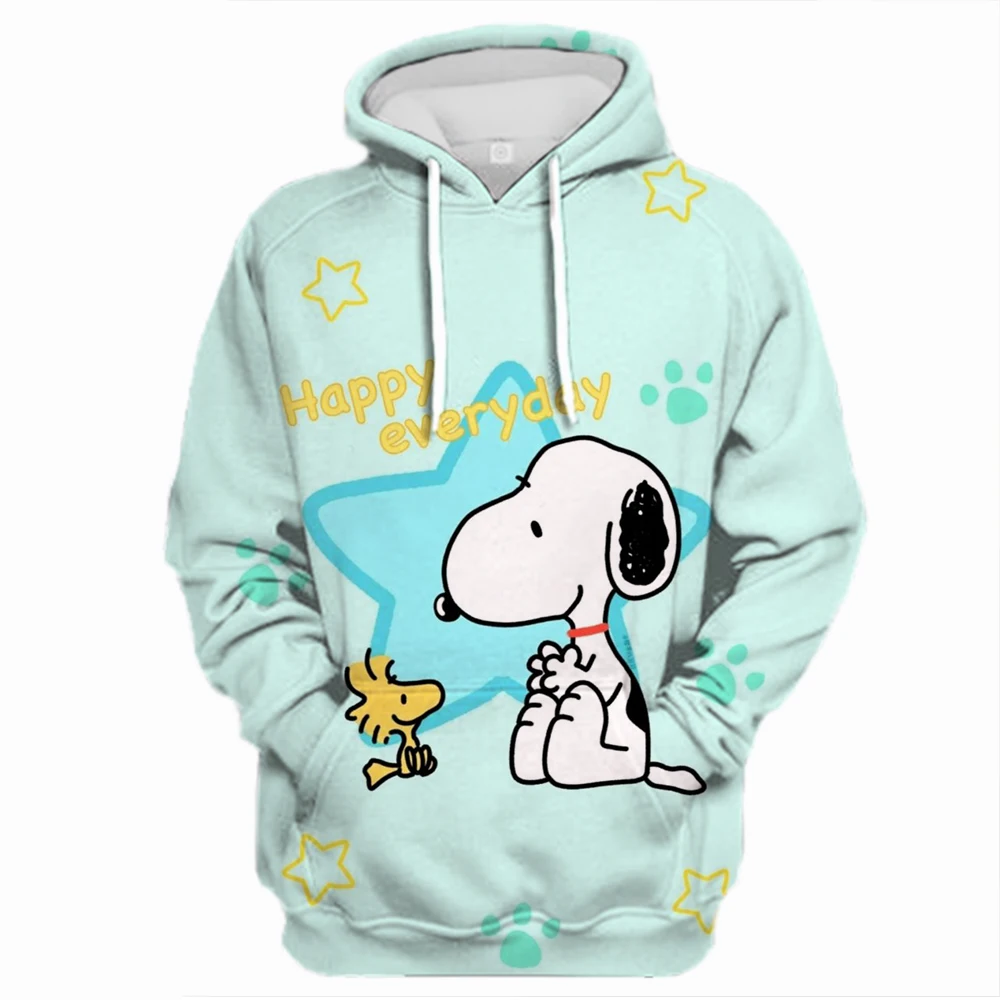 Spring and Autumn Disney Snoopy Printed Hoodie Casual Street Style Fashionable Simple Women\'s Top Pullover