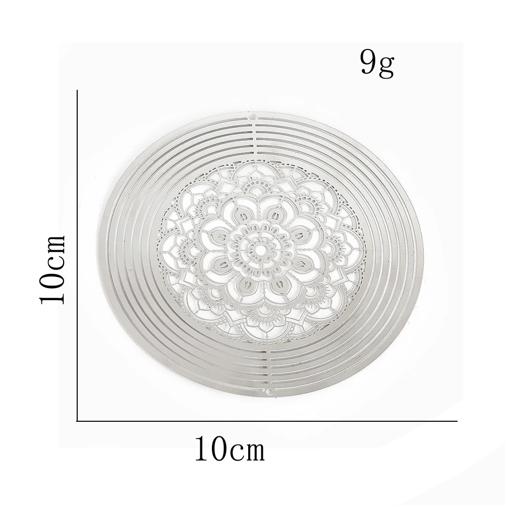Lotus Mandala Spinning Metal Wind Chime Sunlight Catcher Courtyards Garden Home Decor Hanging Ornament Outdoor Ambiance Enhancer