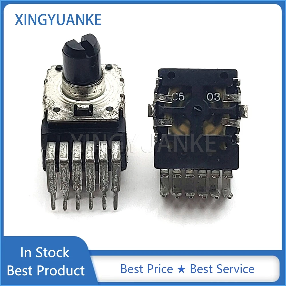 1Pcs RK12 142 Type Vertical C50K With Step Power Amplifier Volume Potentiometer C503 12-Pin Half Shaft Length 10MMF