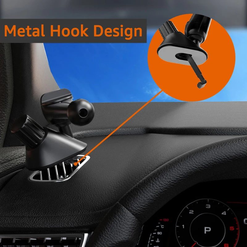 17mm Kugelkopfhalterung für Auto-Handyhalterung Lüftungsschlitz-Handyständer GPS-Halterung Auto-Luftauslass-Clip Zubehör – Detail 3
