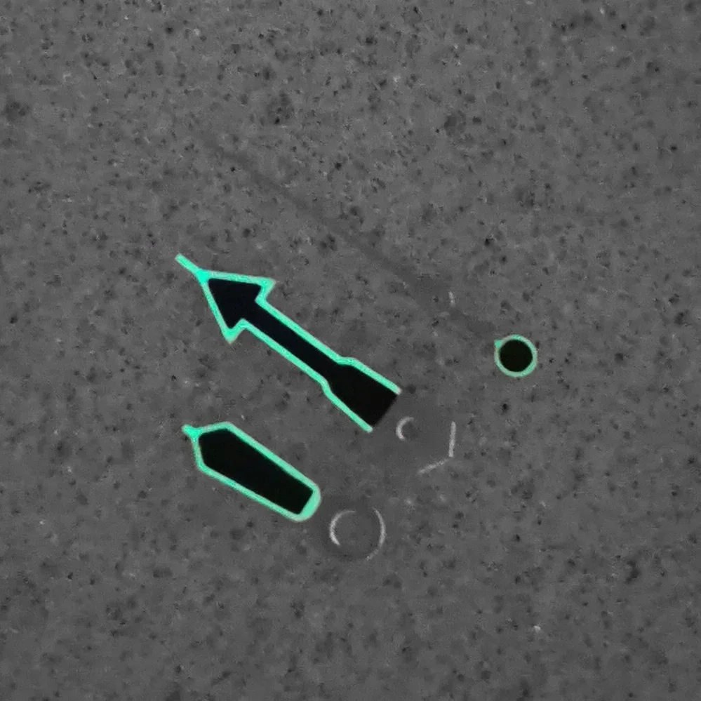 Modified Green Luminous Watch Hands Watch Accessories White Edge Black Needle for NH35/NH36/4R/S7 Movement