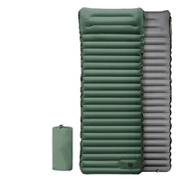 Colchoneta inflable para acampar al aire libre, colchón con almohadas, ultraligera esterilla de aire, bomba de inflado integrada, viajes y senderismo