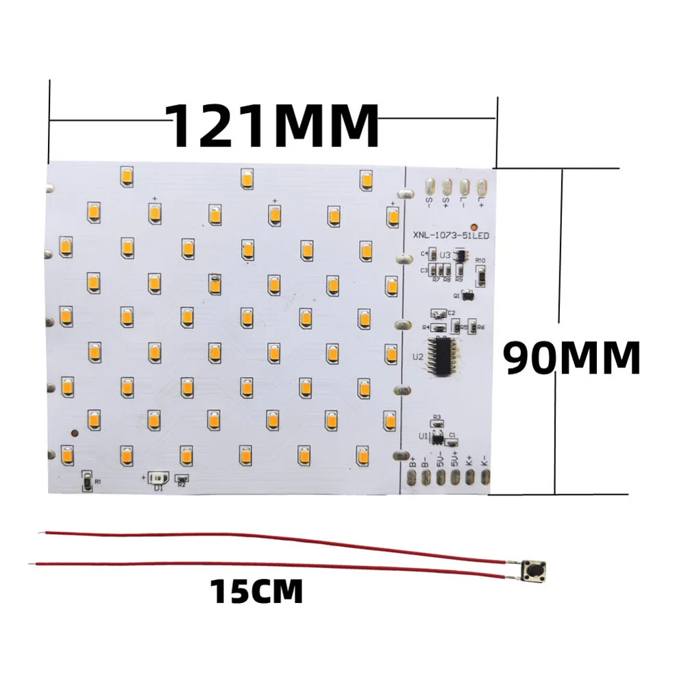 3.7V Solar Flame Lamp Board Battery Powered 51 LED Flame Light Circuit Board Solar Flame Light Circuit Board Electrical Supplies