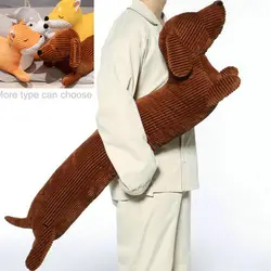1.1M Dachshund Plush Throw Pillow Unique Stuffed Animals Fox Princess Hug Pillow Long Body Husky Sleeping Bed Cushion For Boy