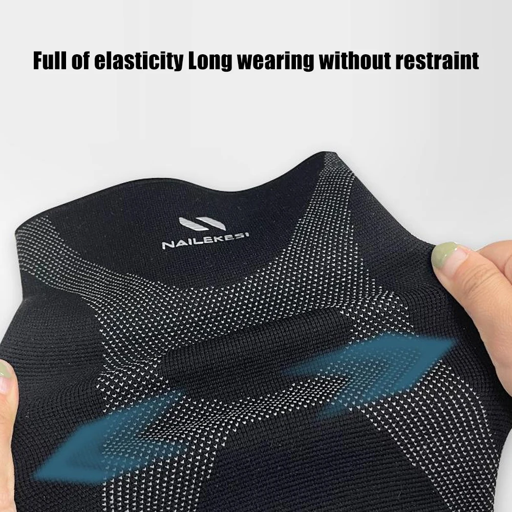 RGGMQQ 1 Paar Knie-Kompressionsmanschette in Übergröße für Damen und Herren, Kniestützbandage zum Laufen und Training S-4XL – Detail 8