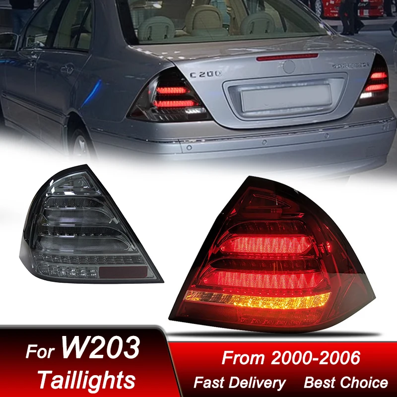 Hot Car Led Tail Lights For Mercedes-Benz C Class W203 00-06 new style full LED Dynamic Turn Signal Light Tail Lamp Assembly view 3