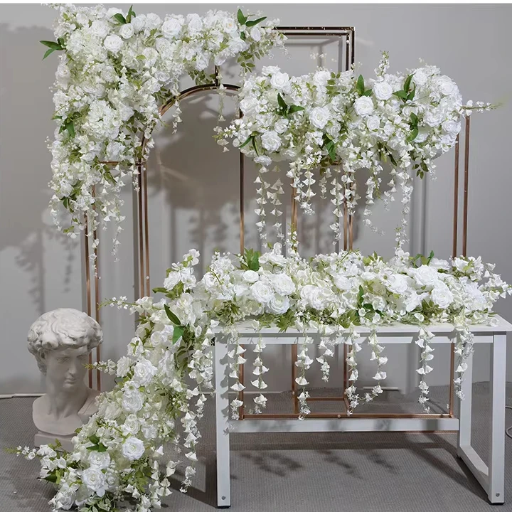 

Hanging Lily Valley Wedding Stage Background Arch Window Exhibition Hall Decoration Autumn Rayon Flower Ball
