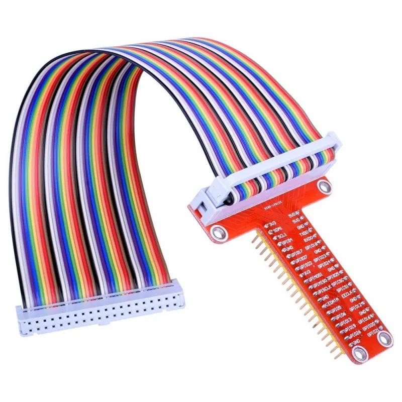 Rpi Gpio Breakout Expansion Board + Ribbon Cable + Assembled T Type Gpio Adapter 20cm Fc40 40pin Flat Ribbon Cable For Raspberry