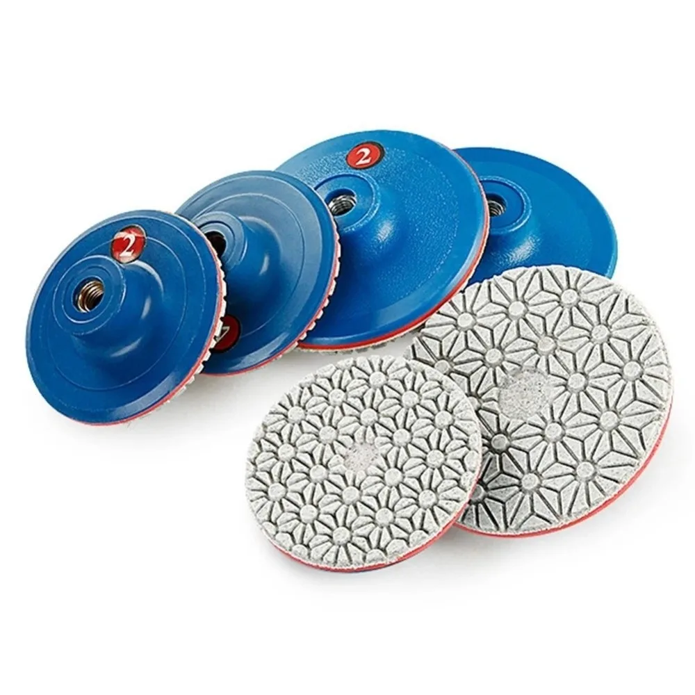 

4 Step Polishing Pad Integrated Wet Dry Grinding Disc Renovation Diamond Coated Stone Polishing Sheet Angle Grinder