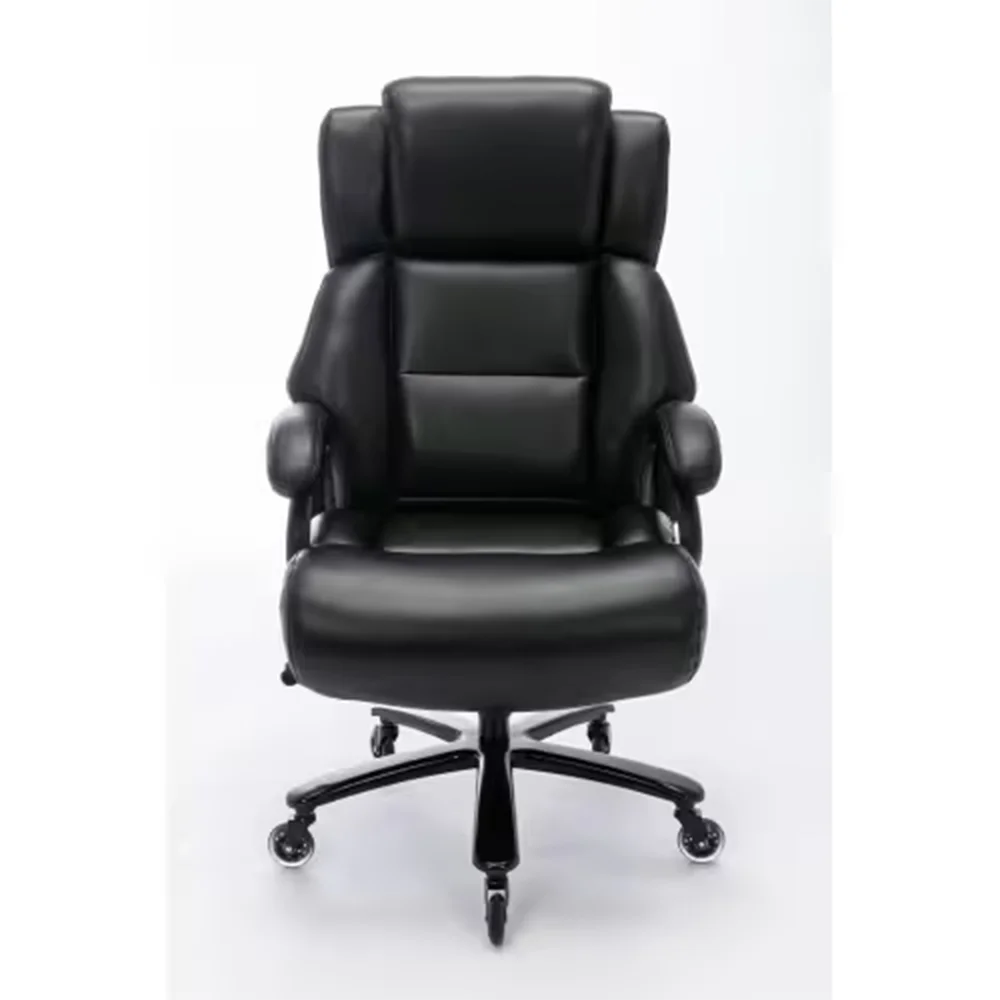 

Big and Tall 400lbs Office Chair - Adjustable Lumbar Support Heavy Duty Metal Base Quiet Rubber Wheels High Back Large Ergonomic