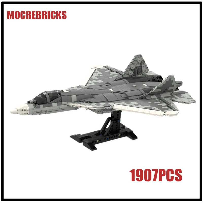 

MOC WWII Военная серия US Armed Bomber Sukhoi SU-57 Сборный строительный блок Модель DIY Детские игрушки Рождественские головоломки Подарки