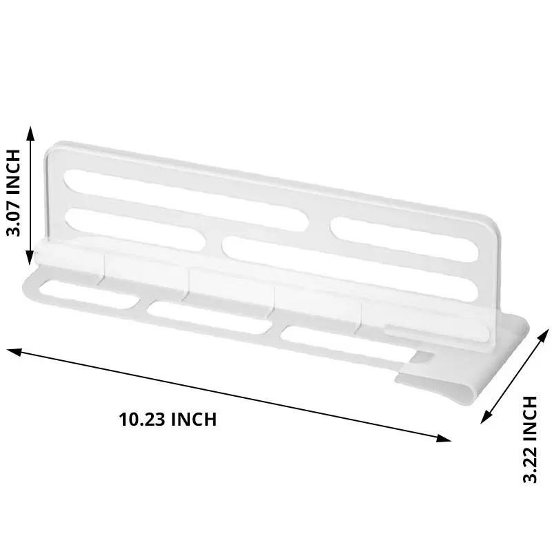 2pcs Refrigerator Space Dispenser Household Refrigerator Divider Clip Adjustable Telescopic Divider Universal Style