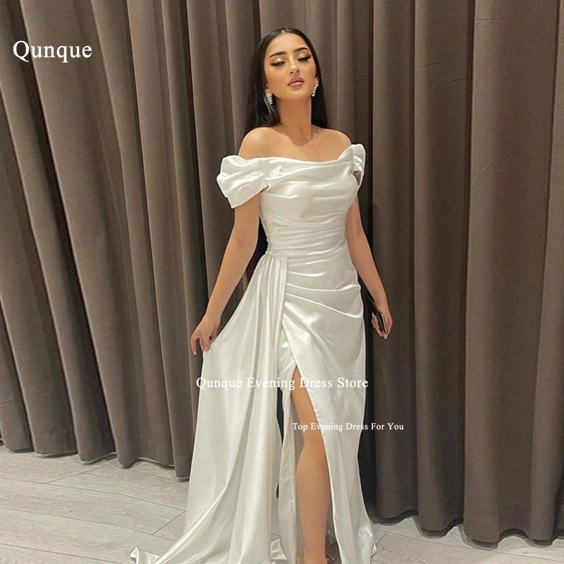 Qunque Strapless Mermaid Wedding Dress for Women Slit Robes De Mariée Plus Size Bridal Gowns New Customized Vestidos De Novia