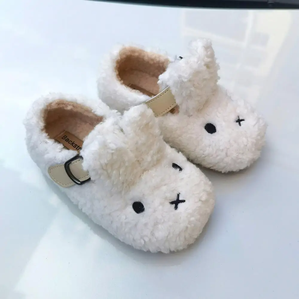 

Miffy Plush Slippers White Bunny Pattern Soft Warm Indoor Shoes For Women Girls Cozy Home Slippers Cute Cartoon Footwear