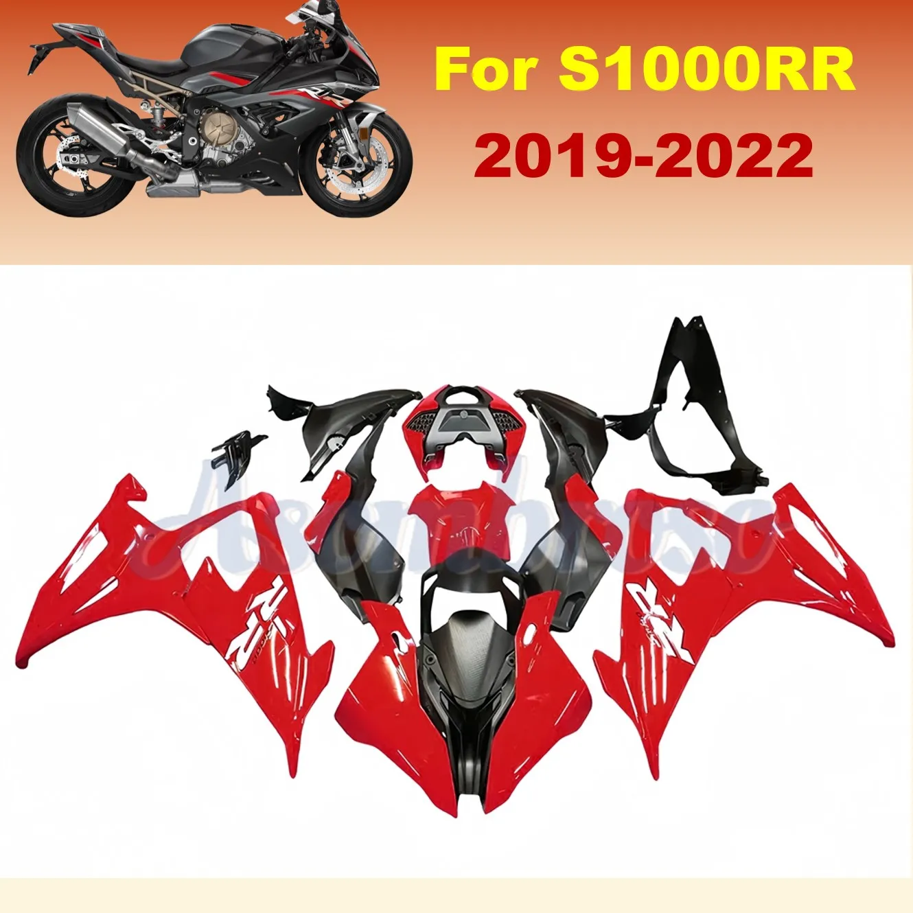 ABS Injection Fairings Kits For S1000RR 2019 2020 2021 2022 S1000 19 20 21 22 Motorcycle All Glossy Red Bodykits Fairing