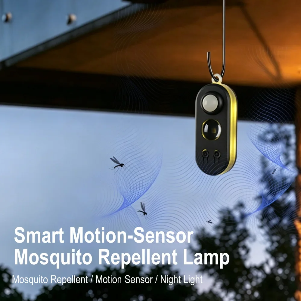 BORUiT 20LM Smart Motion Sensor Night Light Type-C Rechargeable Waterproof Outdoor Camping Portable Mosquito Repellent Lamp